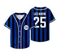 SKZ Karma Baseball Team Jersey Dominate World Tour Merch Baseball Jacket Women Men Short Sleeve T-Shirts (Style 3,XXS)