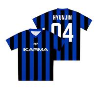 SKZ Karma V-Neck Jersey Dominate World Tour Merch Tee Women Men Fashion Short Sleeve T-Shirts (Style 2,M)