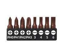 SKZIRI 8-Piece Phillips and Flat Bit Set Includes PH0 PH1 PH2 PH3 Slotted 3mm 4mm 5mm 6mm Screwdriver Bits (1inch)