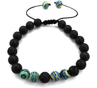 SL-60NAM153 Practical Treatment Exquisite Volcanic Stone Bracelet Colourful Weaving Bracelets for Men and Women - Great Gift for Girl Women