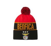SL Benfica Official Football Crest Ski Hat - 100% Acrylic, Red & Black, Unisex Benfica Bobble Hat