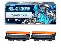 SL-C410W Toner Cartridge Compatible for Samsung CLP-360 CLP-365 CLP-365W CLX-3300 CLX-3305 CLX-3305FN CLX-3305FW CLX-3305W Printers, With Chip Large Capacity 1500 Pages (2 Pack Black)