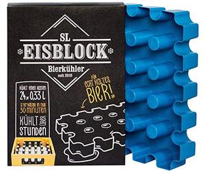 SL-Eisblock Beer crate cooler 24x0.33l Made in Germany, 34 x 22 x 6 cm, blue