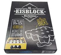 SL-Eisblock Ice Block Beer Cooler Crate, for 0.5 L Bottles, Made in Germany Geschenkverpackung