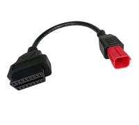 SL Elements Euro 5 to OBD2 Motorcycle Diagnostic Adapter Cable 6 Pin to 16 Pin CAN Bus Cable - Plug & Play Adapter, Full Euro 5 Support, Error Codes & Live Data, Robust and Compact Design
