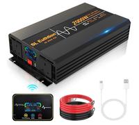 SL Euthtion 2000W/4000W(Peak) Pure Sine Wave Duty Car Power Inverter 50HZ 12V DC to 230/240V AC with LCD Display, USB Port, Wireless Remote Control（10M) for Car Home Laptop Truck