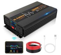 SL Euthtion 3000W/6000W(Peak) Pure Sine Wave Duty Car Power Inverter 50HZ 24V DC to 230/240V AC with LCD Display, USB Port, Wireless Remote Control（10M) for Car Home Laptop Truck