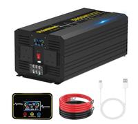 SL Euthtion 5000W/10000W(Peak) Pure Sine Wave Duty Car Power Inverter 50HZ 24V DC to 230/240V AC with LCD Display, USB Port, Wireless Remote Control（10M) for Car Home Laptop Truck