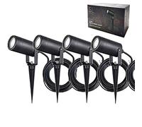 SL Lighting 4 Packs Outdoor Garden Spike Lights GU10, S L Lighting IP65 Path Lights, Exterior Discreet Small Ground Spot Lights for Outside Backyard House Home