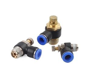 SL Pneumatic Throttle Valve 4/6/8/10/12mm M5 1/8 1/4 3/8 1/2 Quick Connection Pneumatic Fittings Throttle Speed Controller Valve(SL8-03,20 PCS)
