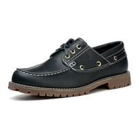SL-Saint Handmade Men's Classic Boat&Deck Shoes Moc Toe Lace Up Full Grain Leather Comfortable Fashion Casual (Blue, Adult, Men, 9.5, Numeric, UK Footwear Size System, Wide)