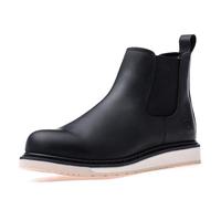 SL-Saint Handmade Soft Toe Chelsea Boots For Men Classic Fashion Genuine Good year Welted Full Grain Leather Ankle Basic Work Shoes (Black, Adult, Men, 8, Numeric, UK Footwear Size System, Wide)