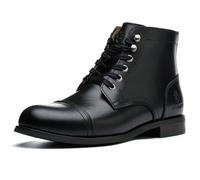 SL-Saint Handmade Soft Toe Men's Classic Boots Waterproof-Leather Cowhide/Austrilian Wool Fashion Winter Shoes (Black Leather Lining, Adult, Men, 7.5, Numeric, UK Footwear Size System, Medium)