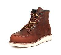 SL-Saint Men’s Work Boots Soft Moc Toe Classic Ankle Fashion Casual 6'' Wedge Industrial Construction Shoes Brown/Black (Wedge Sole, Brown, Adult, Men, 12, Numeric, UK Footwear Size System, Wide)
