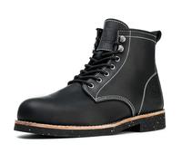 SL-Saint Men's Handmade Soft Toe Classic Boots Waterproof-Leather Cowhide/Wool Fashion Comfort Shoes (Leather Lining, Black, Adult, Men, 12, Numeric, UK Footwear Size System, Medium)