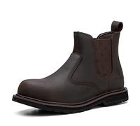 SL-Saint Waterproof Steel/Soft Moc Toe Classic Fashion Safety Work Boots for Men,Industrial Construction Insulated 6'' Brown