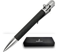 SL Simple Limit Bolt Action Pen Carbon Fiber with Gift Box- Luxury Ballpoint Pen -Nice Pens Giftable pen - Office for Men & Women-Metal Retractable EDU Pens