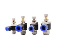 SL Type 4 6 8 10 12mm Fast Connection Pneumatic Fitting M5 1/8" 1/4" 3/8" 1/2" Air Speed Regulating Valves Throttle Valve(SL10-04)