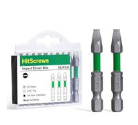 SL4 Flat Head Screwdriver Bit 2"/50mm Slotted Magnetic Impact Bits 10 Pcs
