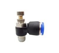 SL8-01 6-Piece 8mm Push Connect Fittings 1/8" Threaded Speed Flow Controller Air Valve