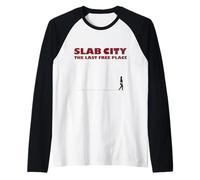 Slab City the last free place Raglan Baseball Tee