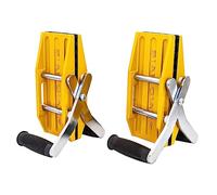 Slab Clamp - 2 Double Handed Stone Carrying Clamps for Granite Lifting, 5-45mm with Slip-Proof Pads, 150kg Capacity for Moving Marble, Glass, and Plywood