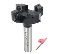 Slab Flattening Router Bit 1/2 Shank, 4-Flute 2" Cutting Dia, Insert Carbide CNC Spoilboard Surfacing Router Bit, Wood Planer Planing Bit for Flycutter/ Slab Leveler/ Rabbeting by SICWOOD