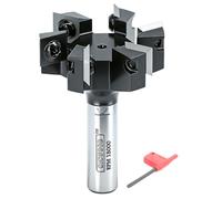 Slab Flattening Router Bit 1/2 Shank, 6-Wing, 2" Cutting Dia, Insert Carbide CNC Spoilboard Surfacing Router Bit, Wood Planer Planing Bit for Flycutter/ Slab Leveler/ Rabbeting by SICWOOD