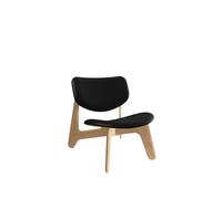 Slab Lounge Chair Natural/Black Leather