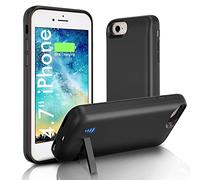 SlaBao Battery Case for iPhone SE 2020/7/8/6s/6, 6000mAh Portable Charging With Kickstand, Rechargeable Backup Charger Cover for iPhone 8 (4.7 inch) - Black