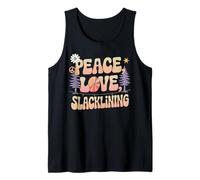 Slackliner 60s 70s Hippie Retro Peace Love Slacklining Tank Top