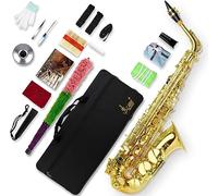 SLADE Eb Alto Saxophone for Beginner Students and Adults - Gold