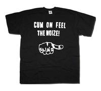Slade T Shirt Cum On Feel The Noize Rock T Shirt Black XL