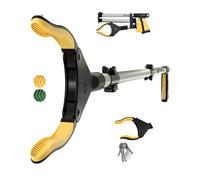 SLAH 32inches Litter Picker Grabber Stick, Helping Hand Grabbers for Disabled, Litter Pickers for Adults Foldable Rotating 360 Degree Reaching Aids (Yellow-32 inches)