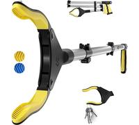 SLAH 43 inches Litter Picker Grabber Stick, Helping Hand Grabbers for Disabled, Litter Pickers for Adults Foldable Rotating 360 Degree Reaching Aids (Yellow-43inches)
