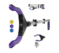SLAH 43inches Litter Picker Grabber Stick, Helping Hand Grabbers for Disabled, Litter Pickers for Adults Foldable Rotating 360 Degree Reaching Aids (Purple)