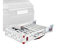 SLAHAJ Car Spare Wheel Tire Bracket Hitch Mount Wheelchair Carrier 500LBS Mobility Scooter With Folding Ramp Aluminum Trailer