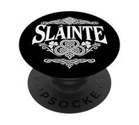 Slainte Celtic Knot Irish Cheer Good Health White Letters PopSockets Adhesive PopGrip