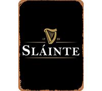 Slainte Guinness - Tin Sign Vintage Plaque Poster for Home Kitchen Bar Coffee Shop ch 8x6 inch