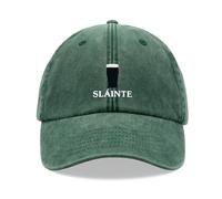 Sláinte Pint Baseball Cap Vintage Washed Unisex Dad Hat Adjustable Beer Stout Drinker Bottle Green