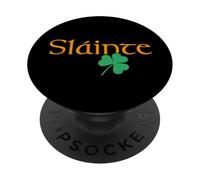 Slainte shamrock Irish lucky green Ireland St Patricks Day PopSockets Adhesive PopGrip