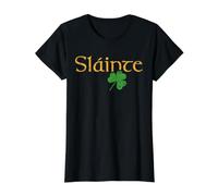 Slainte Shamrock Irish Lucky Green Ireland St Patricks Day Value Graphic T-Shirt