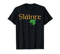 Slainte Shamrock Irish Lucky Green Ireland St Patricks Day Value Graphic T-Shirt