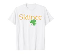 Slainte Shamrock Irish Lucky Green Ireland St Patricks Day Value Graphic T-Shirt