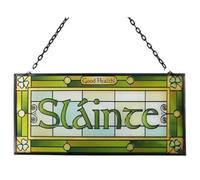 Slainte Stained Glass Suncatcher Plaque