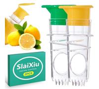 slaixiu 2-Pack Screw Top Lemon Squeezer & Juicer, The Portable Lemon and Lime Squeezer Screw In with Lid, A Mini, Compact Screwtop Lemon Juicer for Cocktails & Drinks