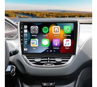 Slakerbe 10in Touchscreen Car Stereo for Peugeot 208/2008 2012-2018 2+64G with Carplay Android Auto GPS Android 14 Car Radio with Bluetooth Wifi SWC Mirror Link Backup Camera Mic