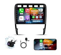 Slakerbe Android 13 Car Radio Compatible with Porsche Cayenne 2002-2010, 2G+32G 9" Touch Screen Car Stereo Radio with Wireless Carplay Android Auto GPS WiFi Mic Backup Camera