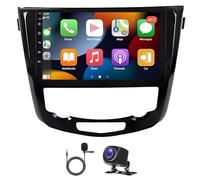 Slakerbe Android 15 Car Stereo for Nissan X-Trail/Qashqai 2013-2017, 4G+64G 10" Double Din Car Radio Upgrade Head Unit with Wireless Carplay Android Auto GPS WiFi SWC FM USB Mic Backup Camera