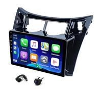Slakerbe Android 15 Car Stereo for Toyota Yaris XP90 2005-2012, 2G+64G 9" Double Din Car Radio Upgrade Head Unit with Wireless Carplay Android Auto GPS WiFi SWC FM USB Mic Backup Camera